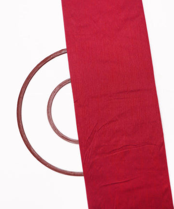 rust red colour two tone plain raw silk